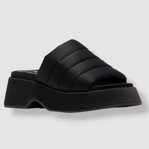 Ganni Black Platform Slide Sandals
